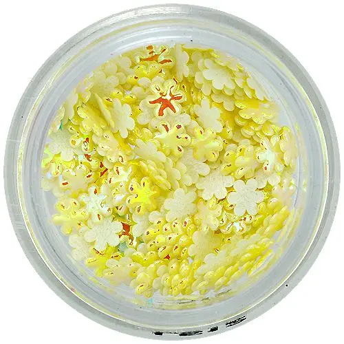 Flori 3D – galben perlat