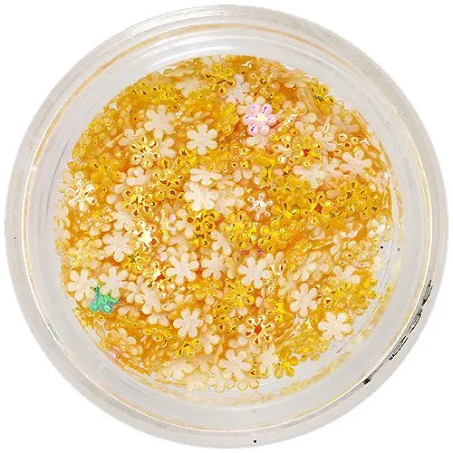 Flori 3D – galben perlat