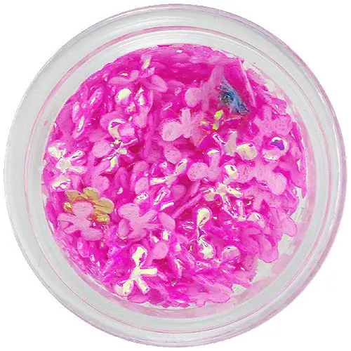 Decorații pentru unghii din material - fundițe roz închis