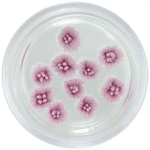 Flori acrilice mov deschis pentru nail art