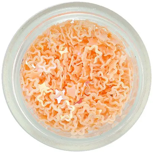 Confetti lucioase - flori portocaliu deschis, cu gol în mijloc