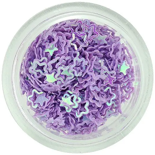 Flori mov pentru unghii - cu gol în mijloc