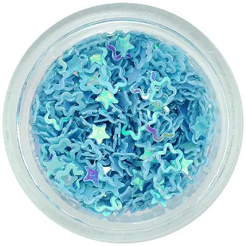 Decoraţiuni pentru unghii - flori turcoaz, cu gol în mijloc