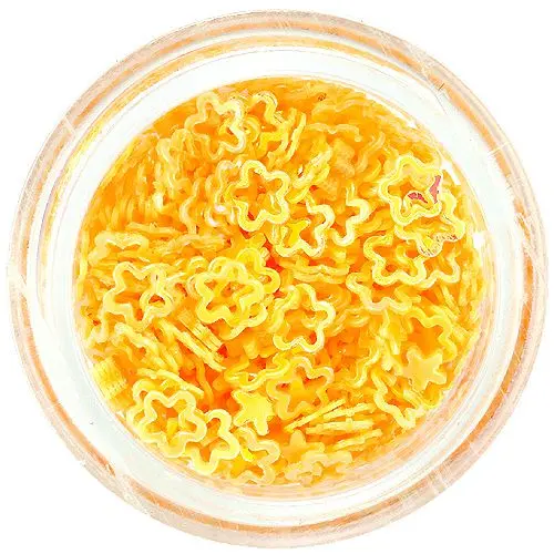 Confetti sclipitor - flori galben intens, cu gol în mijloc