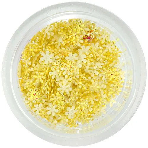 Flori din material – galbene deschis, mici