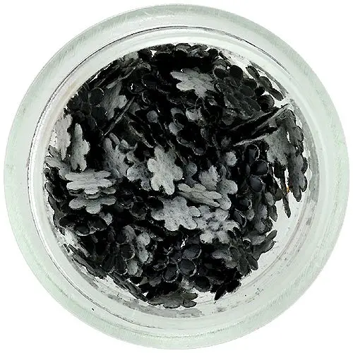 Decorațiuni nail art – flori din material negru
