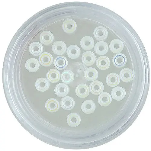 Decorații pentru unghii - cercuri albe goale