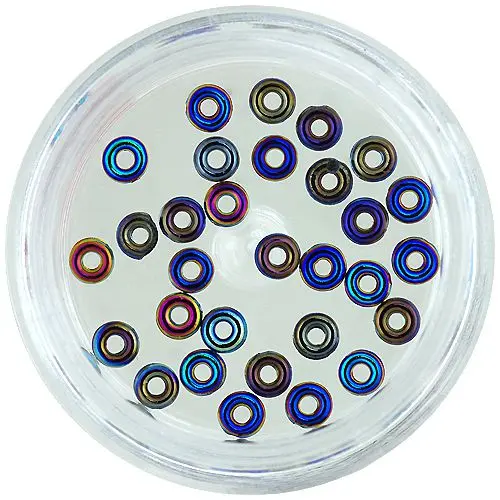 Cercuri goale pentru decorare unghii - amestec de culori închise