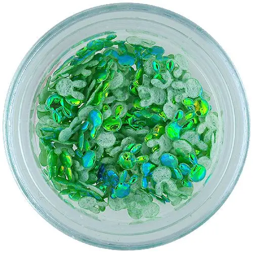 Iepure din material - verde