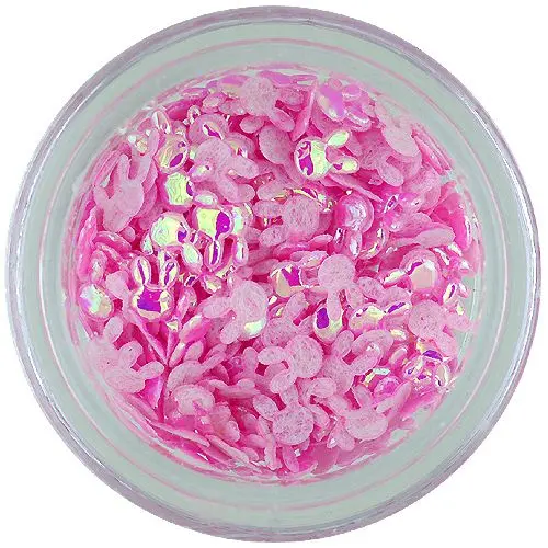 Iepure din material - roz deschis