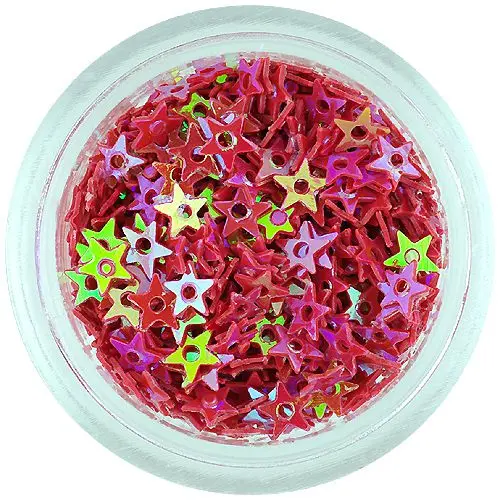 Stele cu gaură în mijloc, pentru nail art - roşii