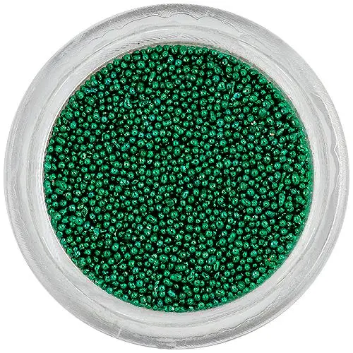 Perle decorative - verde smarald, 0,5mm