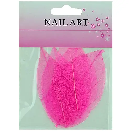 Frunze uscate nail art – roz