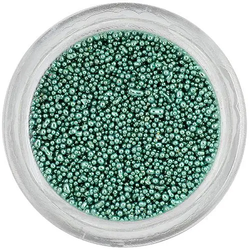 Perle pentru unghii, 0,5 mm – verde-gri