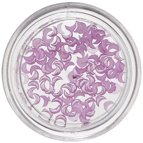 Decorațiuni perlate în formă de semilună - mov