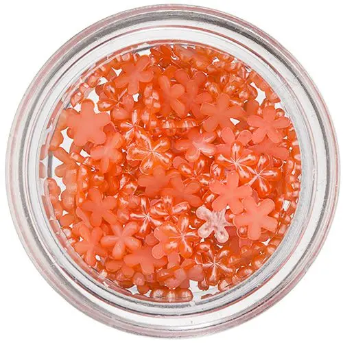 Flori perlate - decorațiuni nail art, portocalii
