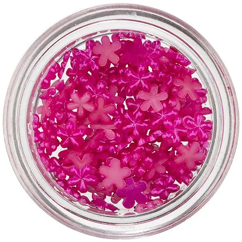 Flori perlate pentru unghii - ciclam