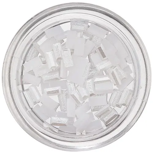 Dreptunghiuri unghii perlate - albe