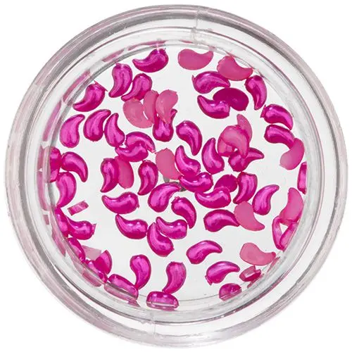 Lacrimi curbate perlate pentru unghii - ciclam