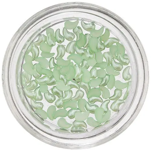 Lacrimi curbate decorative cu efect perlat - verde deschis