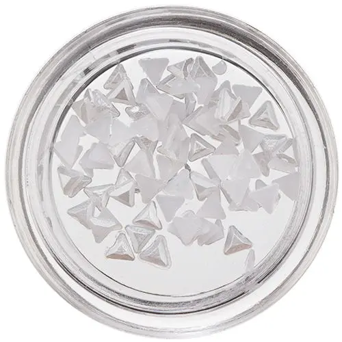 Triunghiuri unghii perlate - albe