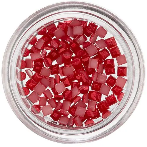 Pătrate decorative unghii - roșu perlat