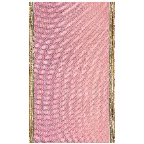 Plasă decorativă pentru unghii - roșie / aurie