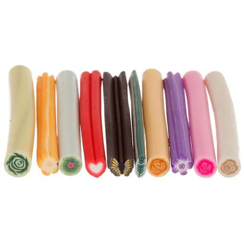 Mix - bețe decorative fimo, 10buc + lamă